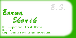 barna skorik business card